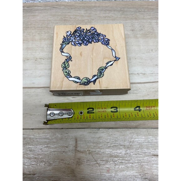 Stampede Lilac Heart Wood Monted Rubber Stamp - Picture 5 of 5